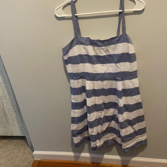 Perfect summer dress! White and denim blue stripes - Picture 1 of 4
